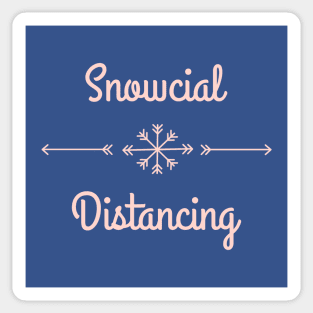 Snowcial Distancing Christmas Sticker